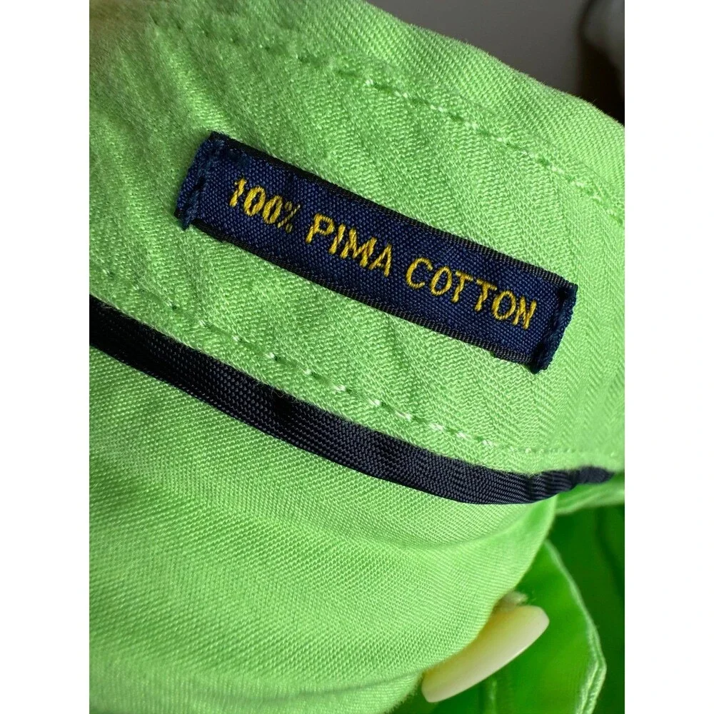 Polo Ralph Lauren Classic‎ Fit Shorts Green Mens 33 100% Pima Cotton Chino - Picture 4 of 7